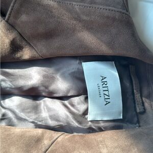 Aritzia Brown Suede Leather Jacket